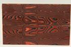 Plaquettes de Micarta Prmium, motif Zbre rouge, ref:PMicZr47420