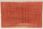 Plaquettes pour la coutellerie, Erable sycomore ondé stabilisé rouge, ref:PESOs51517r