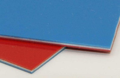 Intercalaire en G10, la feuille tricolore, bleu ,blanc, rouge, ref:Int-G10-bBlcr