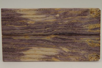 Plaquettes pour la coutellerie, loupe de Frêne stabilisé violet, ref:PLpFs50558vi