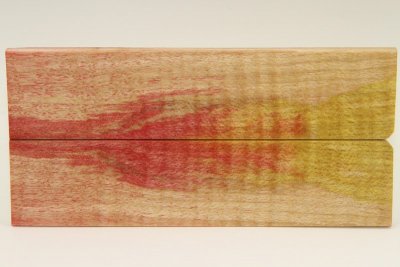 Plaquettes pour la coutellerie, Erable sycomore ondé stabilisé multicolore, ref:PESOs51599mu