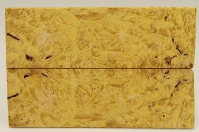 Plaquettes pour la coutellerie, Loupe d'Erable Négundo stabilisé jaune, ref:PLpErs59600j