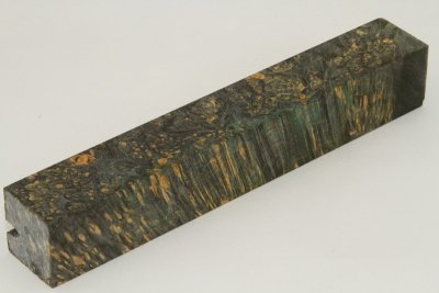 Carrelet à stylo, Loupe d'Erable Négundo stabilisé noir/vert, ref:SLpErs60156nr