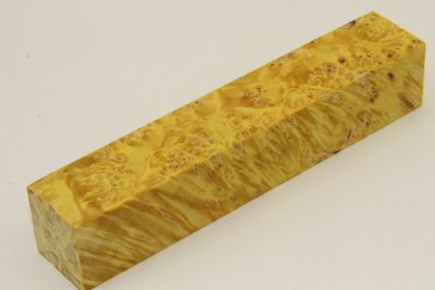 Carrelet à stylo, Loupe d'Erable Négundo stabilisé jaune, ref:SLpErs60837j