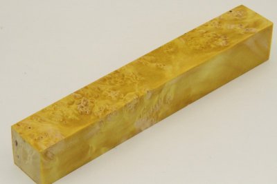 Carrelet à stylo, Loupe d'Erable Négundo stabilisé jaune, ref:SLpErs60836j