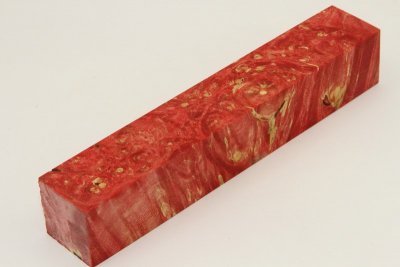 Carrelet à stylo, Loupe d'Erable Négundo stabilisé rouge, ref:SLpErs61588r