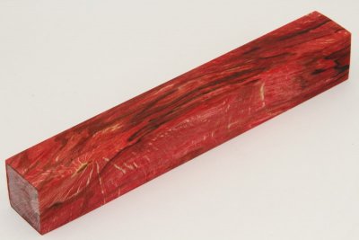 Carrelet à stylo, Hêtre échauffé stabilisé rouge, ref:SHs63442r