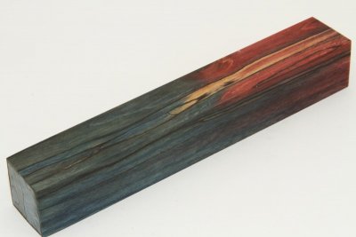 Carrelet à stylo, Hêtre échauffé stabilisé bleu, blanc, rouge ( JO 2024 ), ref:SHs63542mu
