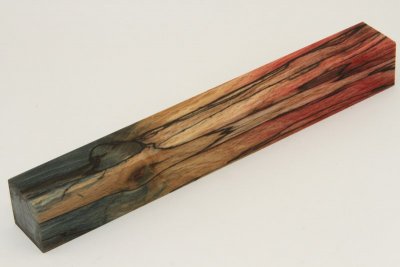 Carrelet à stylo, Hêtre échauffé stabilisé bleu, blanc, rouge ( JO 2024 ), ref:SHs63548mu