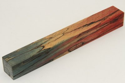 Carrelet à stylo, Hêtre échauffé stabilisé bleu, blanc, rouge ( JO 2024 ), ref:SHs63546mu