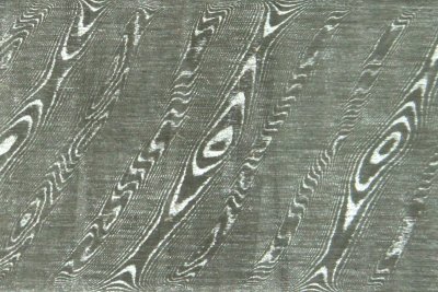 Barre de Damas carbone, motif "Twist", vendu au cm (recuit et non révélé), ref:ADC-TW