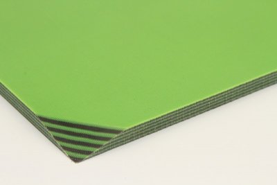 Plaque de Micarta+, vert/noir, ref:PMic-vert-nr