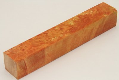 Carrelet à stylo, Loupe d'Erable Négundo stabilisé orange, ref:SLpErs32541o