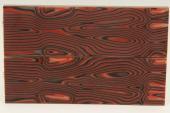 Plaquettes de Micarta Prémium, motif Zèbre rouge, ref:PMicZr47419
