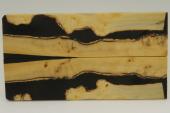 Plaquettes pour la coutellerie, loupe de Buis + rsine noire, ref:PRLpBU58654