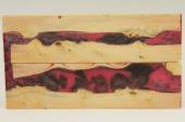 Plaquettes pour la coutellerie, loupe de Buis + résine rouge, ref:PRLpBU59235