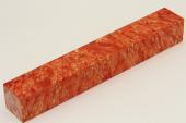 Carrelet à stylo, Loupe d'Erable Négundo stabilisé orange, ref:SLpErs60842o