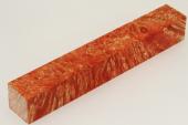 Carrelet à stylo, Loupe d'Erable Négundo stabilisé orange, ref:SLpErs60843o
