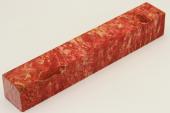 Carrelet à stylo, Loupe d'Erable Négundo stabilisé rouge, ref:SLpErs61584r
