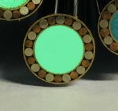 B-Rivet mosaïque, phosphorescent vert, tige de Ø 7 mm x 150 mm, ref:RVmos-MG7N1v-F