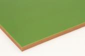 Plaque de Micarta+, orange/vert, ref:PMic-orange-ve