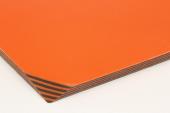 Plaque de Micarta+, orange/noir, ref:PMic-orange-nr