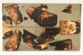 Plaquettes pour la coutellerie, loupe de Cade + résine noire transparente, ref:PRLpCad29919