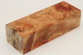 Bloc pour la coutellerie, Loupe de Peuplier stabilis orange, ref:BLpPEs34367o