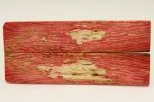 Plaquettes pour la coutellerie, loupe de Frêne stabilisé rouge, ref:PLpFs41140r