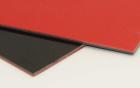 Intercalaire en G10, la feuille bicolore, rouge, noir, ref:Int-G10-rnr