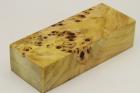 Bloc pour la coutellerie, Loupe de Peuplier stabilis jaune, ref:BLpPEs45559j