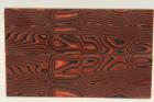 Plaquettes de Micarta Prmium, motif Zbre rouge, ref:PMicZr47420