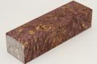 Bloc pour la coutellerie, Loupe d'Erable stabilis violet, ref:BLpErs57120vi