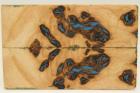 Plaquettes pour la coutellerie, loupe de Frne + rsine bleue, ref:PRLpFr59175
