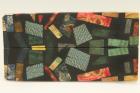 Plaquettes pour la coutellerie, Arlequin, bois stabiliss + rsine noire, ref:PArl60296