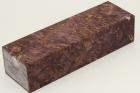 Bloc pour la coutellerie, Loupe d'Erable stabilis violet, ref:BLpErs60618vi