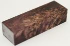 Bloc pour la coutellerie, Loupe de Peuplier stabilise violet, ref:BLpPEs61158vi
