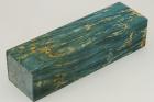 Bloc pour la coutellerie, Loupe d'Erable Ngundo stabilis bleu, ref:BLpErs63100b