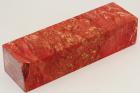 Bloc pour la coutellerie, Loupe d'Erable Ngundo stabilis rouge, ref:BLpErs63119r