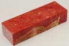 Bloc pour la coutellerie, Loupe d'Erable Ngundo stabilis rouge, ref:BLpErs63125r