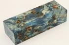 Bloc pour la coutellerie, Loupe de Peuplier stabilise bleu, ref:BLpPEs68959b