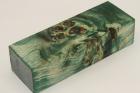 Bloc pour la coutellerie, Loupe de Peuplier stabilis vert, ref:BLpPEs68969ve