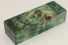 Bloc pour la coutellerie, Loupe de Peuplier stabilis vert, ref:BLpPEs68970ve