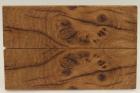 Plaquettes pour la coutellerie, loupe de Chne + rsine noire, ref:PRLpCH69542