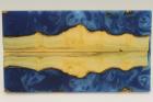 Plaquettes pour la coutellerie, loupe de Buis + rsine bleue, ref:PRLpBU69548