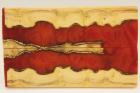 Plaquettes pour la coutellerie, loupe de Buis + rsine rouge, ref:PRLpBU69552
