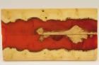 Plaquettes pour la coutellerie, loupe de Buis + rsine rouge, ref:PRLpBU69551