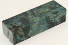 Bloc pour la coutellerie, Loupe de Peuplier stabilise bleu, ref:BLpPEs69987b