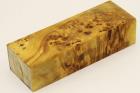 Bloc pour la coutellerie, Loupe de Peuplier stabilise jaune, ref:BLpPEs69993j