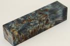 Bloc pour la coutellerie, Loupe de Peuplier stabilise bleu, ref:BLpPEs70880b
